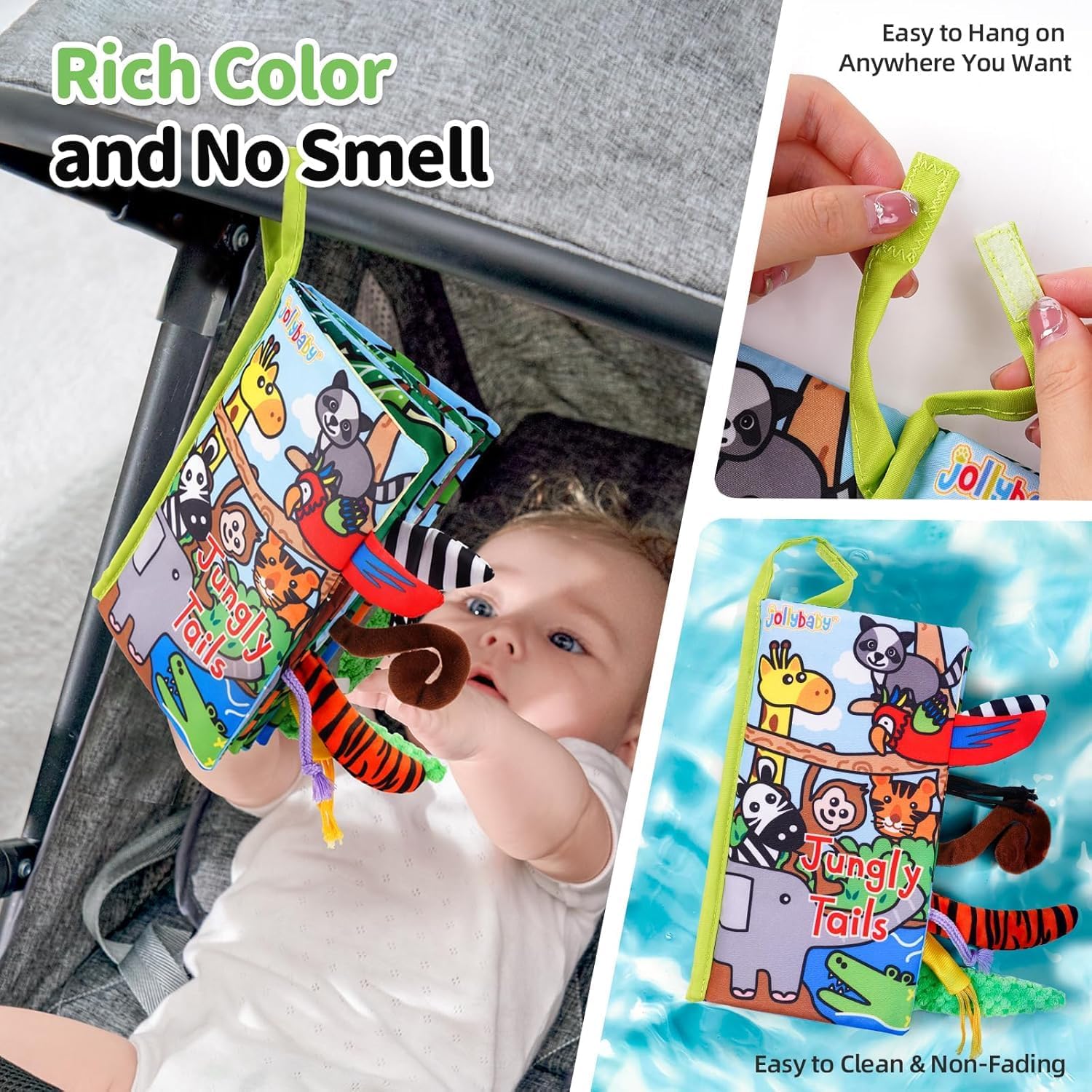 Tail Friends™ Sensory Cloth Book - Dino - Image 4