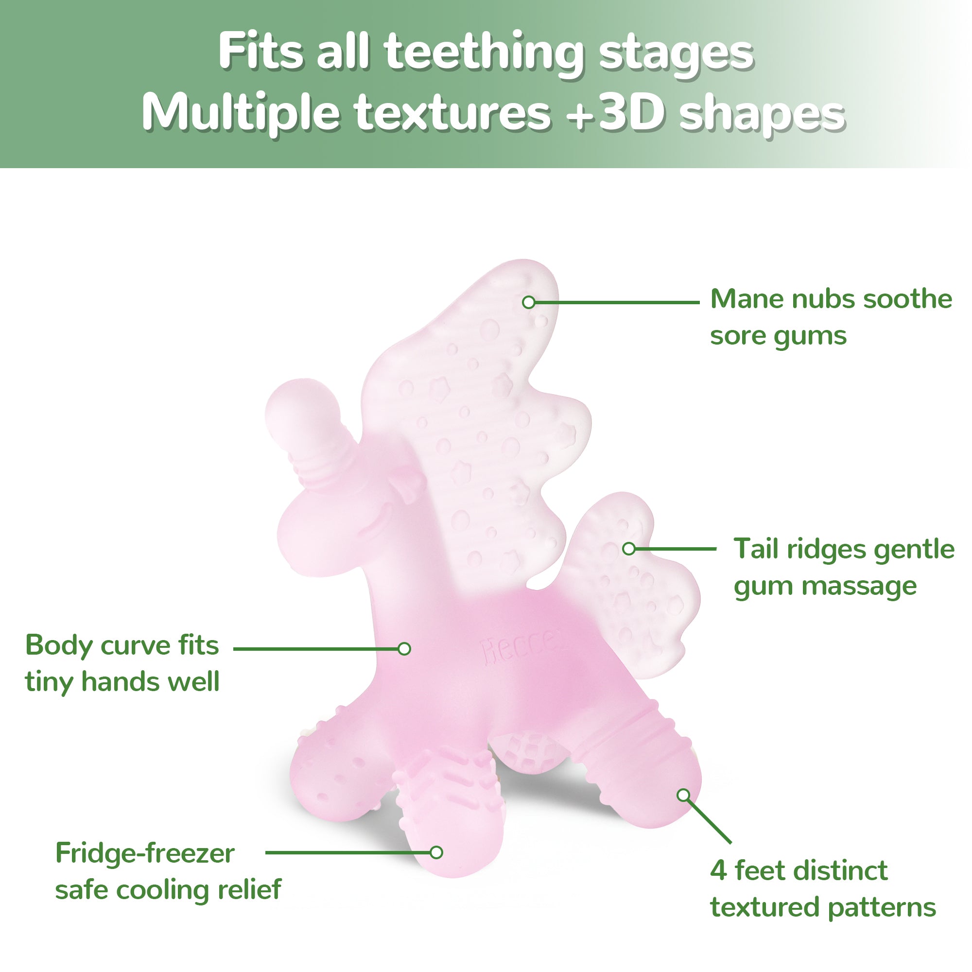 Dreamiecorn™ Baby Teether - Blush Glow - Image 2