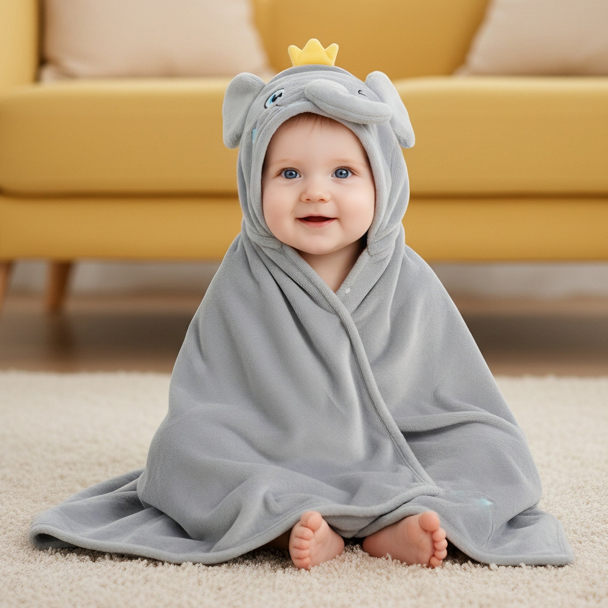 HoodieHug™ Baby Towel - Snackyphant - Image 2