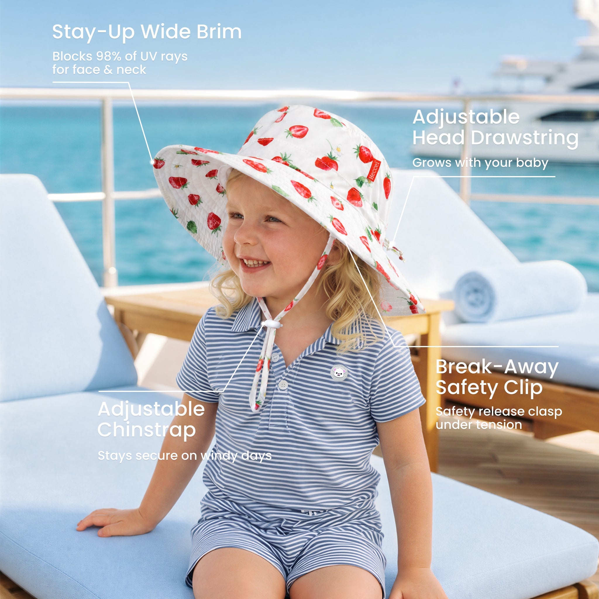 PackNest Sun Hat - Strawberry - Image 3