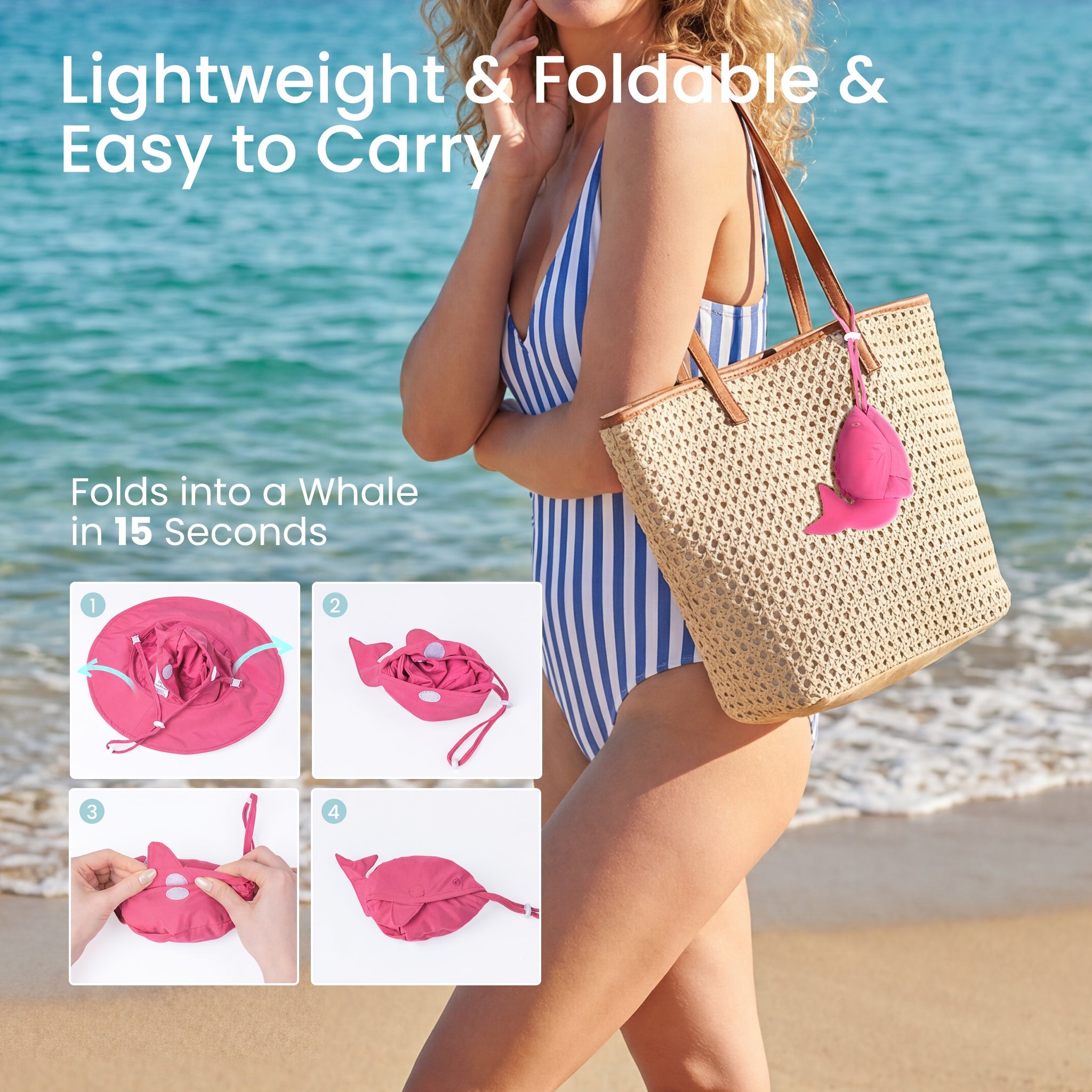 WhaleFold™ Sun Hat - Watermelon - Image 4