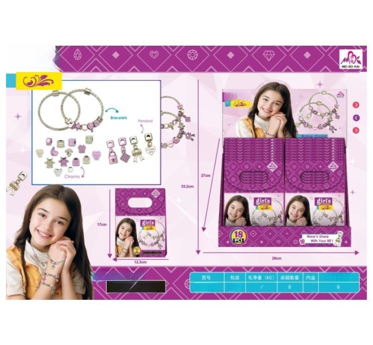 Pandora Bead Bracelet DIY Jewelry Set for Girls