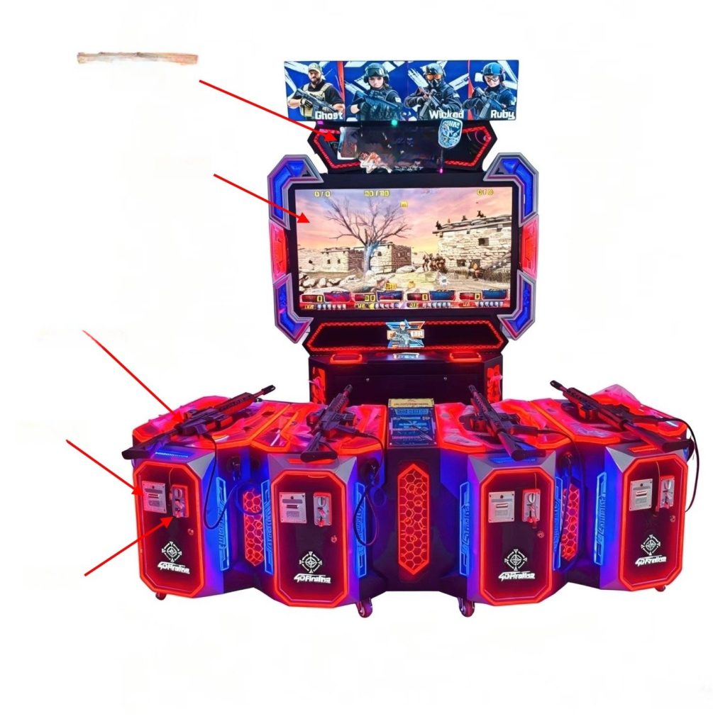65" 4D Fire Line Arcade Game