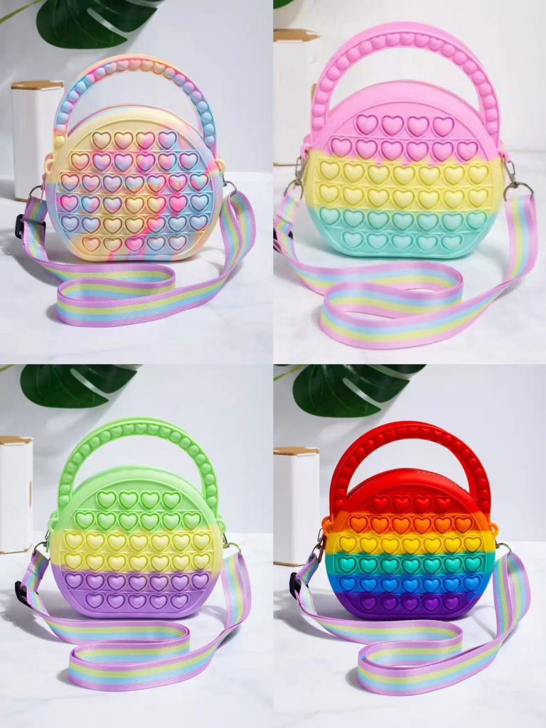 Heart Pattern Silicone Crossbody Bag
