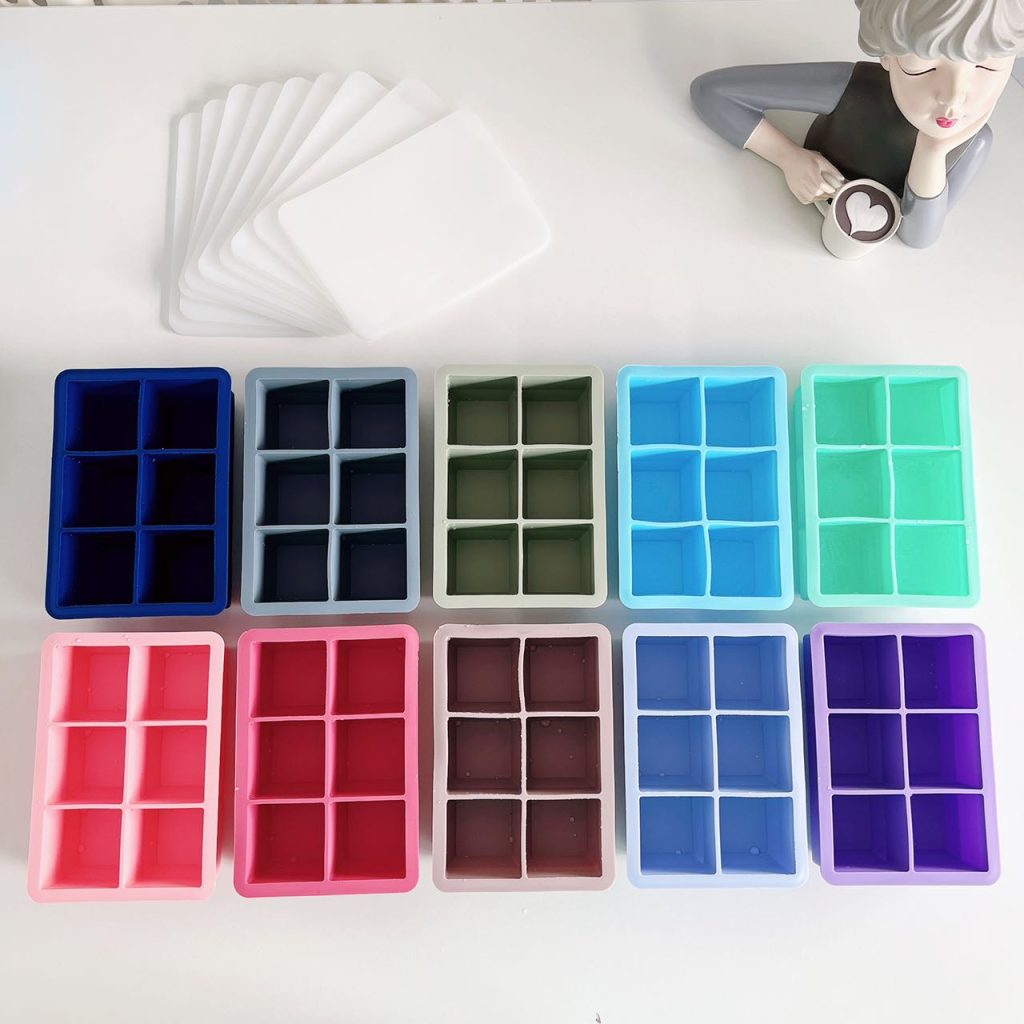 Square 6-Cell Silicone Ice Cube Tray