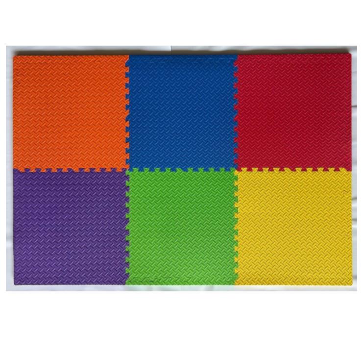 6-Piece EVA Puzzle Play Mat Solid Colors (CPC)